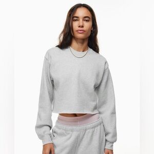 Aritzia TNA Cozy Fleece Perfect Crop Sweatshirt S